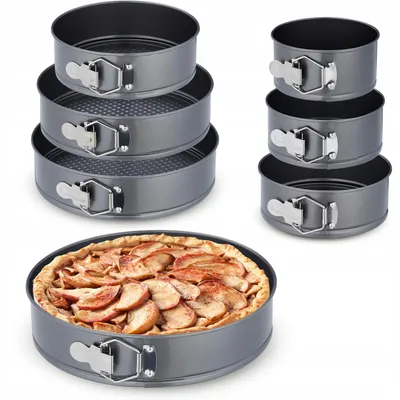 Produktbild von Relaxdays 7-teiliges Tortenformen-Set Edelstahl Antihaft