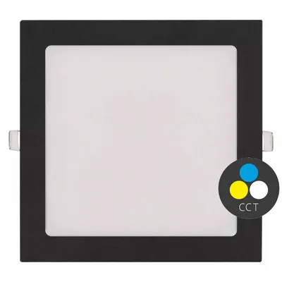 Image de EMOS LED plafonnier NEXXO noir, 22,5 x 22,5 cm, 18 W, blanc chaud/neutre, ZD2343