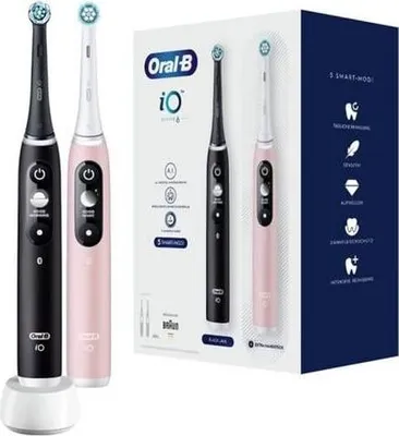 Obrázek produktu pro ORAL-B IO M6 DUO sada magnetických zubních kartáčků černá / růžovo-písková