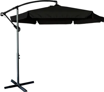 Zdjęcie produktu dla LUARO KX3313 Parasol ogrodowy z bocznym słupkiem, 290 cm, czarny