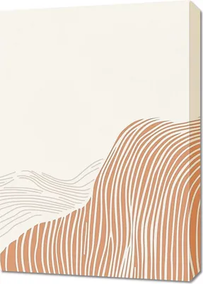 Produktbild von Bild 50x70cm Wellenförmig Minimalistisch, Innenräume Skandinavischer Stil, Boho