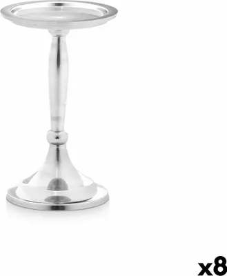 Obrázek produktu pro Svícen hliníkový stříbrné barvy 10 x 17 x 8,5 cm (8 kusů)