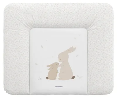 Produktbild von Träumeland Wickelunterlage - Hophop Bunny - 75 x 85 cm | Große Wickelunterlage