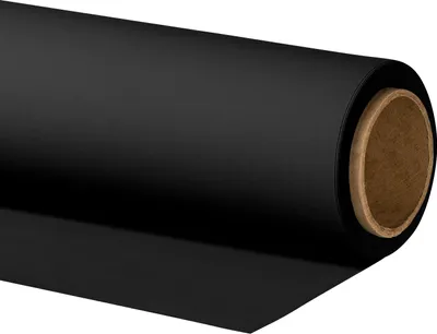 Immagine prodotto di Walimex pro background cardboard 2,60 x 10 m nero, robusto sfondo fotografico in cartone, tela fotografica come fondale per lo studio fotografico, non riflettente, resistente, ideale per la fotografia di prodotti