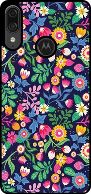 Produktbild von Smartphonica Handytasche Passend für Motorola Moto E6 Plus mit Blumendruck - TPU zurück Abdeckung Fall Blumendesign