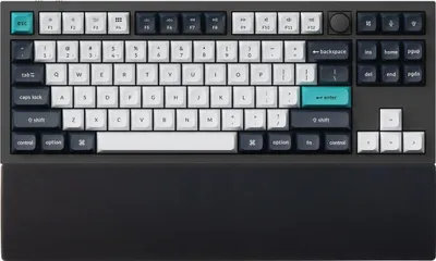 Produktbild von Keychron Silikon Handgelenkauflage Tastatur, Ergonomisch, Schwarz, Kompatible Tastaturen Q3 / Q3 Max / V3