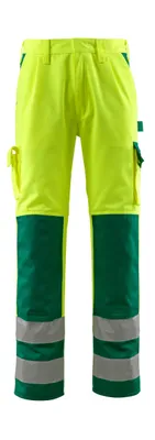 Produktbild von MASCOT 07179-470-1703-82C62, Hosen, Unisex, Grün, Gelb, 82C62, 1180 mm, 82 cm