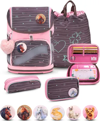 Produktbild von Rucksack Smarty Plus Premium Schulranzen Set 5-teilig Mint Federtasche