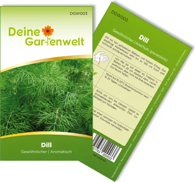 Dill Gewöhnlicher Samen - Anethum graveolens - Dillsamen - Kräutersamen - Saatgut für 150 Pflanzen