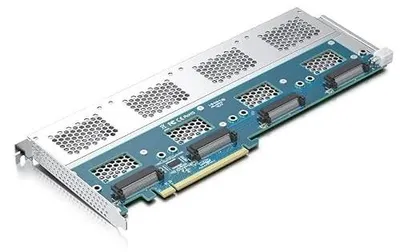 Zdjęcie produktu dla Adapter U.2 nvme na pcie X16 dla 4 dysków ssd do komputera