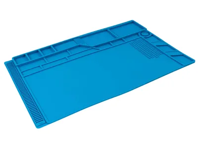 Produktbild von Silikon-Lötmatte McPower "LM-18", 55x35cm, große flexible Löt-Unterlage 55x35cm, Schweiß-Reparatur-Unterlage hitzebeständig bis 500 ℃ antistatisch