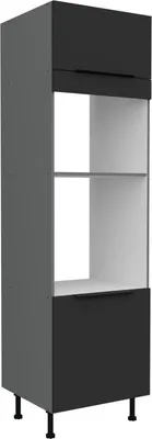 Obrázok produktu pre Skriňa na vstavané spotrebiče LUNARA - šírka 60 cm, čierna / antracit