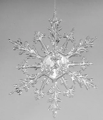 Produktbild von fornano Hängedeko Eiskristall Acryl klar, 30 cm