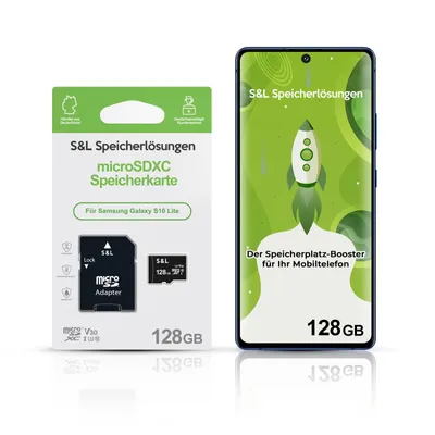 Produktbild von microSD Speicherkarte S&L für Samsung Galaxy S10 Lite - Speicherkapazität: 128 GB