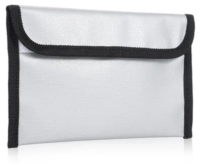 Image de Pochette ignifuge Bisofice avec fermeture à glissière, rangement sécurisé pour l'argent liquide, pochette étanche avec bande adhésive pour certificats, argent, cartes, passeport, bijoux, objets de valeur, à la maison, au bureau, en voyage, utilisation – Argent