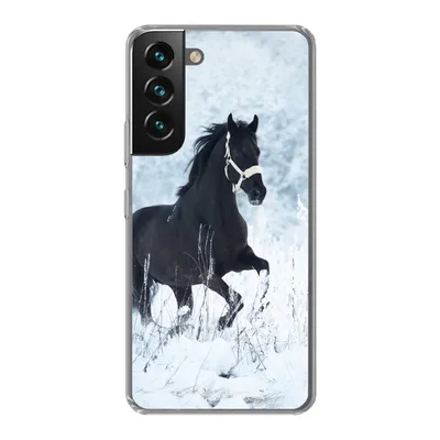 Produktbild von MuchoWow® Handyhülle Schutzhülle Hülle für Samsung Galaxy S22 Plus Pferd - Schnee - Winter Silikon Softcase Handy Hülle - Schutzabdeckung