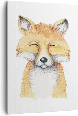 Produktbild von Bild auf Leinwand - Leinwandbild - Einteilig - Cartoon Fuchs Kind - 50x70cm - Wand Bild - Wanddeko - Wandbilder - Leinwanddruck - Wanddekoration - Leinwand bilder - Wandbild - PA50x70-4878