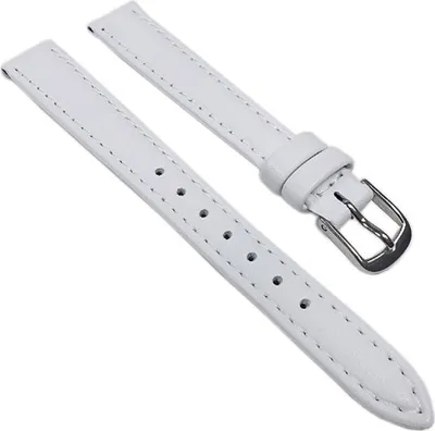 Produktbild von Graf Manufaktur Miami Ersatzband Uhrenarmband Kalbnappa Band Weiß 22591S, Stegbreite:15mm