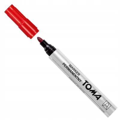 Produktbild von Toma TO-090 Permanentmarker Rot Rundspitze
