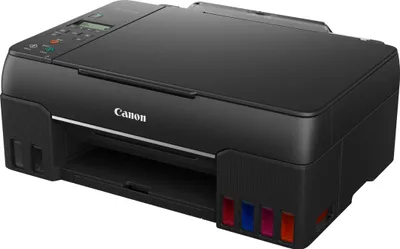 A black Canon PIXMA G650 Multifunction Printer is shown from a three-quarter angle against a white background.
