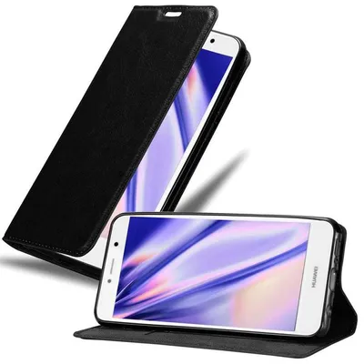 Immagine prodotto di Cadorabo cover per Huawei Enjoy 7 PLUS cover protettiva in nero custodia per cellulare cover chiusura magnetica
