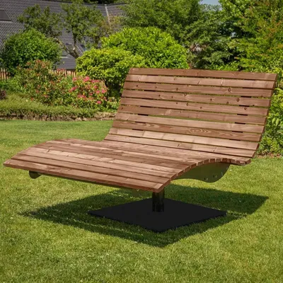 Produktbild von Waldsofa Swing, Thermokiefer, 360° drehbar, Wellenliege, Sonnenliege
