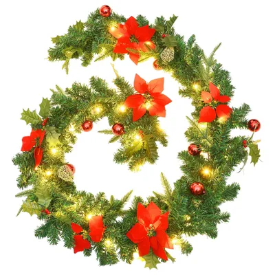 Immagine prodotto di Ghirlanda Natalizia con Luci a LED 2,7 m in PVC Verde