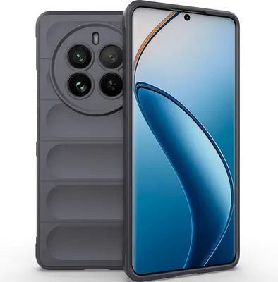 Obrázek produktu pro Pouzdro na mobilní telefon pro Realme 12 Pro / 12 Pro+ Soft TPU silikonové nárazuvzdorné protiskluzové pouzdro Dark grey