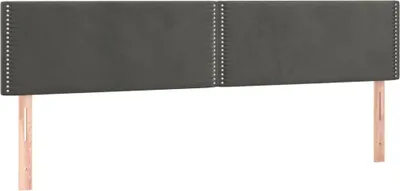 Produktbild von vidaXL Kopfteile Dunkelgrau 200x5x78/88 cm Samt