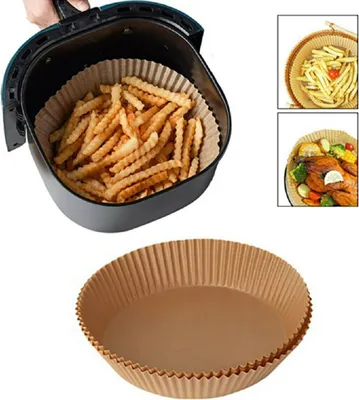 Obrázek produktu pro Nepřilnavý papír na pečení pro Airfryer - 50 listů Ø20x4,5cm