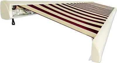 Produktbild von Kassettenmarkise 400x300 cm bordeaux/beige inkl. Funkmotor und Fernbedienung