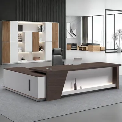 Immagine prodotto di Scrivania a forma di L con spazio contenitivo, dimensioni 140x60x75 cm, colore nero e bianco