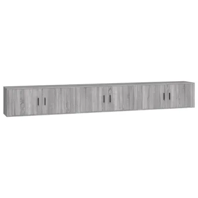 Image de vidaXL Armoires murales TV 3 pcs. Gris Sonoma 100x34,5x40 cm
