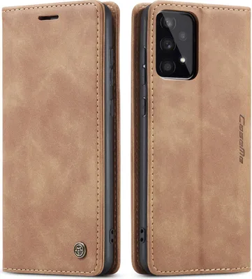 Produktbild von Galaxy A73 5G Hülle, Retro Kunstledertasche mit Standfunktion Schutzhülle für Samsung Galaxy A73 5G Braun