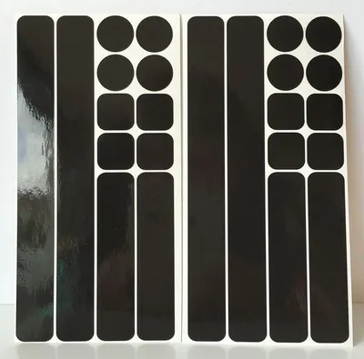 Produktbild von Reflektoren 24 reflektierende Sticker - Kinderwagen, Helm, Bike(schwarz)