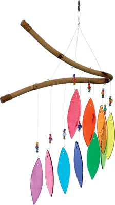 Produktbild von Glaswindspiel 10 Blätter, regenbogen