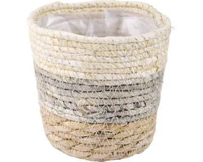Obrázek produktu pro Obal na květináč Ø 12 x 12 cm přírodní šedý