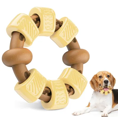Immagine prodotto di Elzusha - Giocattolo masticabile robusto per cani - Bianco