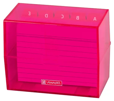Produktbild von Karteikasten/Karteikartenbox DIN A7, mit Karteikarten, pink