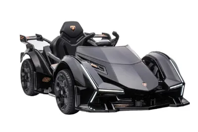 Image de Véhicule pour enfants - Voiture électrique "Lamborghini V12 Vision Gran Turismo" - sous licence - 12V7AH, 2 moteurs- 2,4Ghz télécommande, MP3, siège en cuir+EVA-Blanc