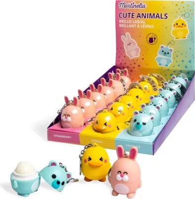 Immagine prodotto di Martinelia | Portachiavi con balsamo per labbra - Colorato - 5 g - Simpatico portachiavi - Regalo per bambini