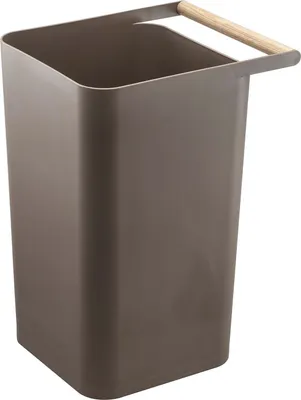 Image de Poubelle en polypropylène avec poignée en bois « Como »