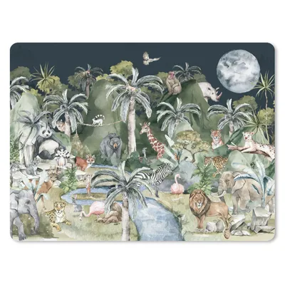 Produktbild von MuchoWow® Mauspad Mousepad Kinder - Dschungel - Natur - Tiere - Pflanzen 23x19 cm - Mousepads - Maus Mat - Pad - Mausunterlage - Schreibtischunterlage - Mauspad