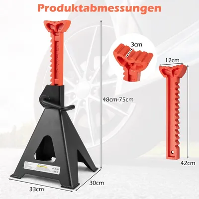 Zdjęcie produktu dla Zestaw podnośników 12-tonowych, regulowana wysokość, wytrzymały