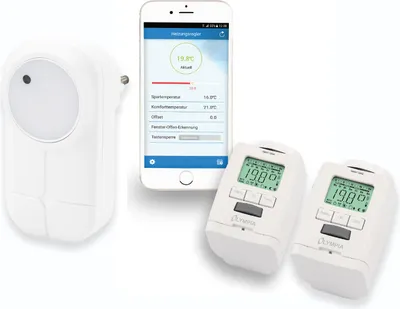 Produktbild von 2 Stück Heizkörperthermostat Smart Home System mit Gateway und App Olympia