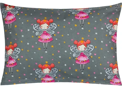 Image de Taie d'oreiller en coton - 40x60 cm - Blanc,Rose,Gris