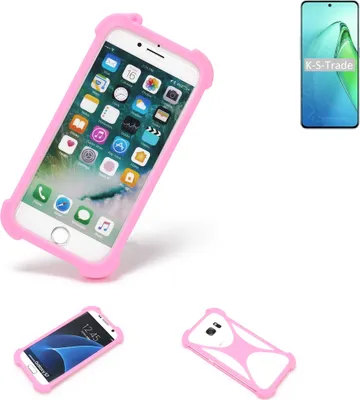 Produktbild von K-S-Trade Handy Hülle kompatibel mit Oppo Reno8 Pro+ Schutz Hülle Bumper Silikon Schutz Hülle Cover Case Silikoncase Silikonbumper TPU Softcase