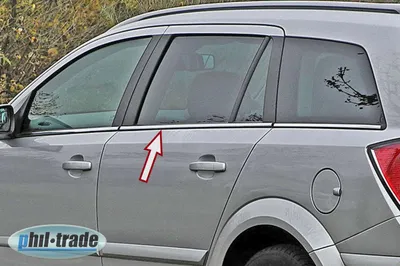 Zdjęcie produktu dla Listwy okienne ze stali nierdzewnej chrom do OPEL ASTRA H CARAVAN | 2004-2010 | 6-częściowy zestaw