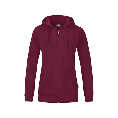 Produktbild von JAKO Damen Kapuzenjacke Organic, Farbe:maroon, Größe:44