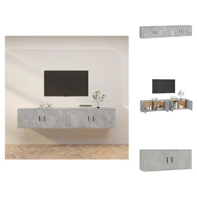 Produktbild von vidaXL TV-Wandschränke 2 Stk. Betongrau 100x34,5x40 cm -  TV-Möbel